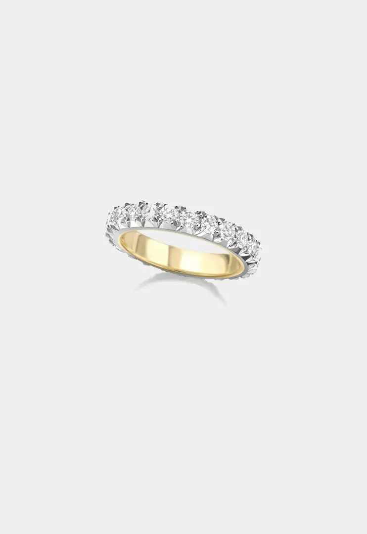 Jessica McCormack Diamond Eternity Band - Cut-Down Small Diamond White Gold 1 Jessica McCormack Diamond Eternity Band - Cut-Down Small Diamond White Gold