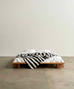 Tekla Home Living Pure New Wool Blanket - Bold Black Stripe