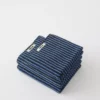 Tekla Organic Cotton Towels - Black And Blue