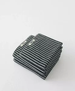Tekla Organic Cotton Towels - Black And Mint Home Living