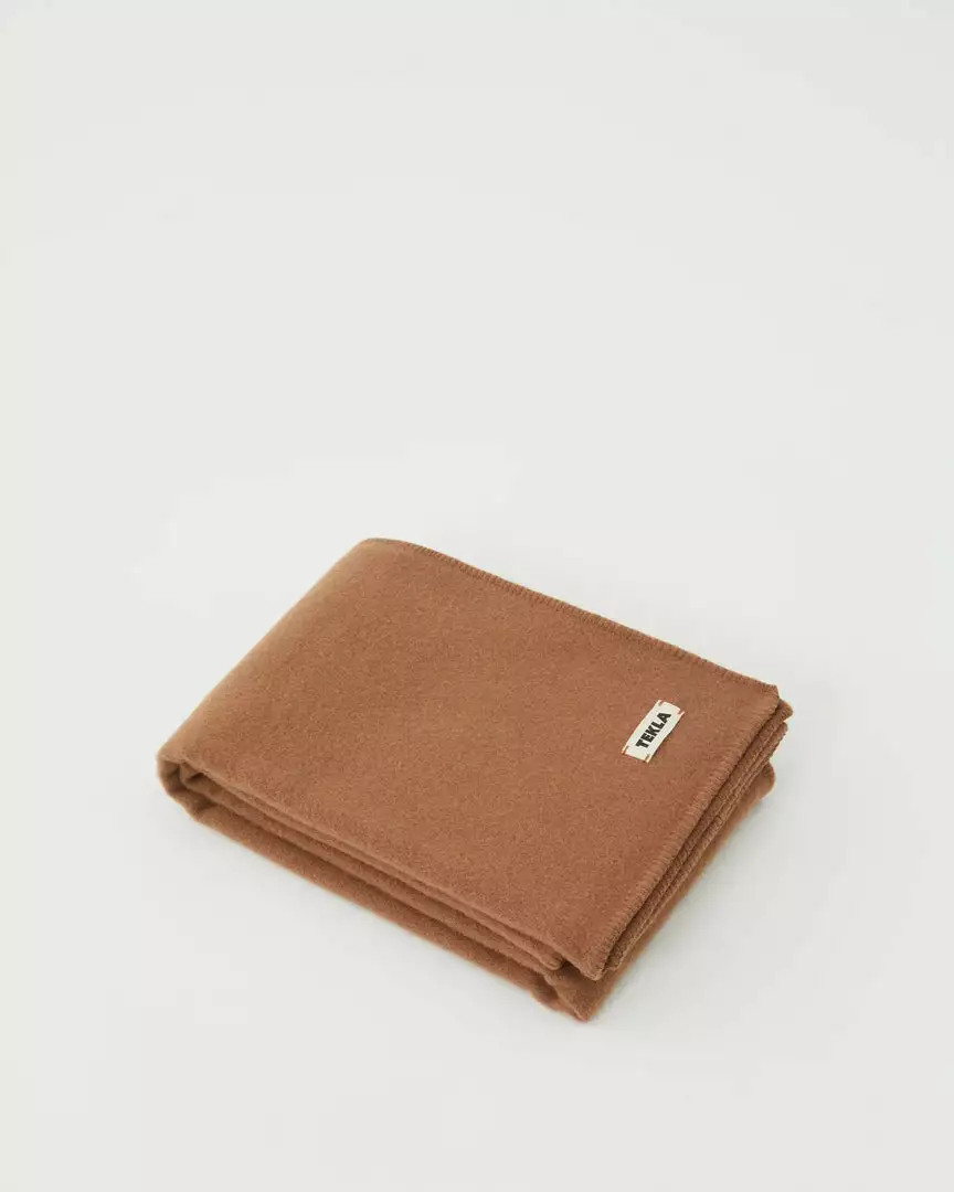 Tekla Pure New Wool Blanket - Camel Home Living 2 Tekla Pure New Wool Blanket - Camel Home Living