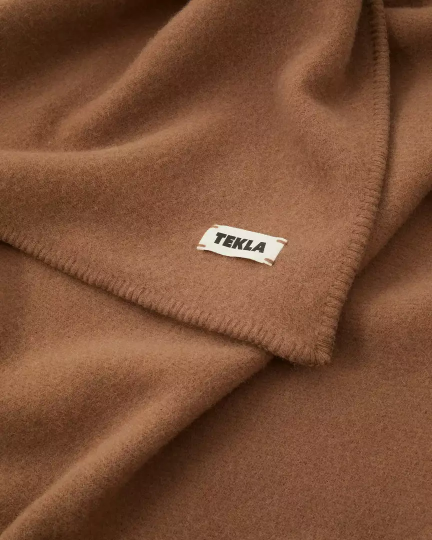 Tekla Pure New Wool Blanket - Camel Home Living 3 Tekla Pure New Wool Blanket - Camel Home Living