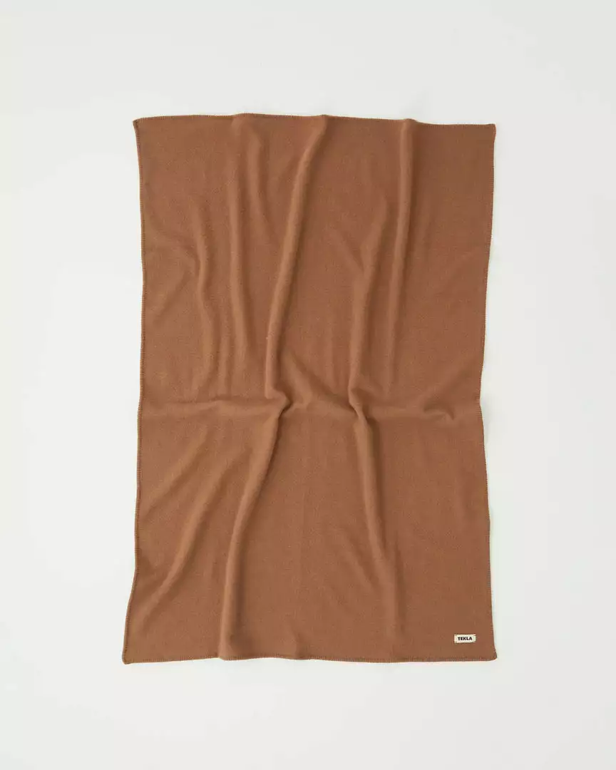 Tekla Pure New Wool Blanket - Camel Home Living 1 Tekla Pure New Wool Blanket - Camel Home Living