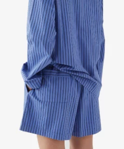 Tekla Fashion Jewellery Poplin Sleep Shorts - Boro Stripes