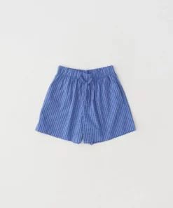 Tekla Fashion Jewellery Poplin Sleep Shorts - Boro Stripes