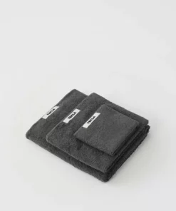 Tekla Organic Cotton Towels - Charcoal Home Living 5 Tekla Organic Cotton Towels - Charcoal Home Living