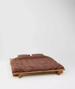 Tekla Cotton Percale Pillowcase - Cocoa Brown - Pair