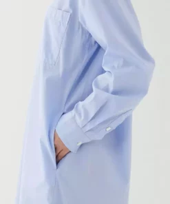 Tekla Fashion Jewellery Poplin Night Shirt - Shirt Blue 7 Tekla Fashion Jewellery Poplin Night Shirt - Shirt Blue