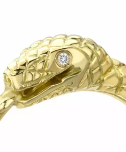 Jessica McCormack Snake Ring - Engraved Gold