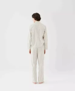 Tekla Fashion Jewellery Poplin Sleep Shirt - Hopper Stripes