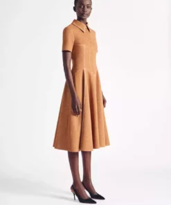 Emilia Wickstead Fashion Jewellery Jody Dress - Hazelnut