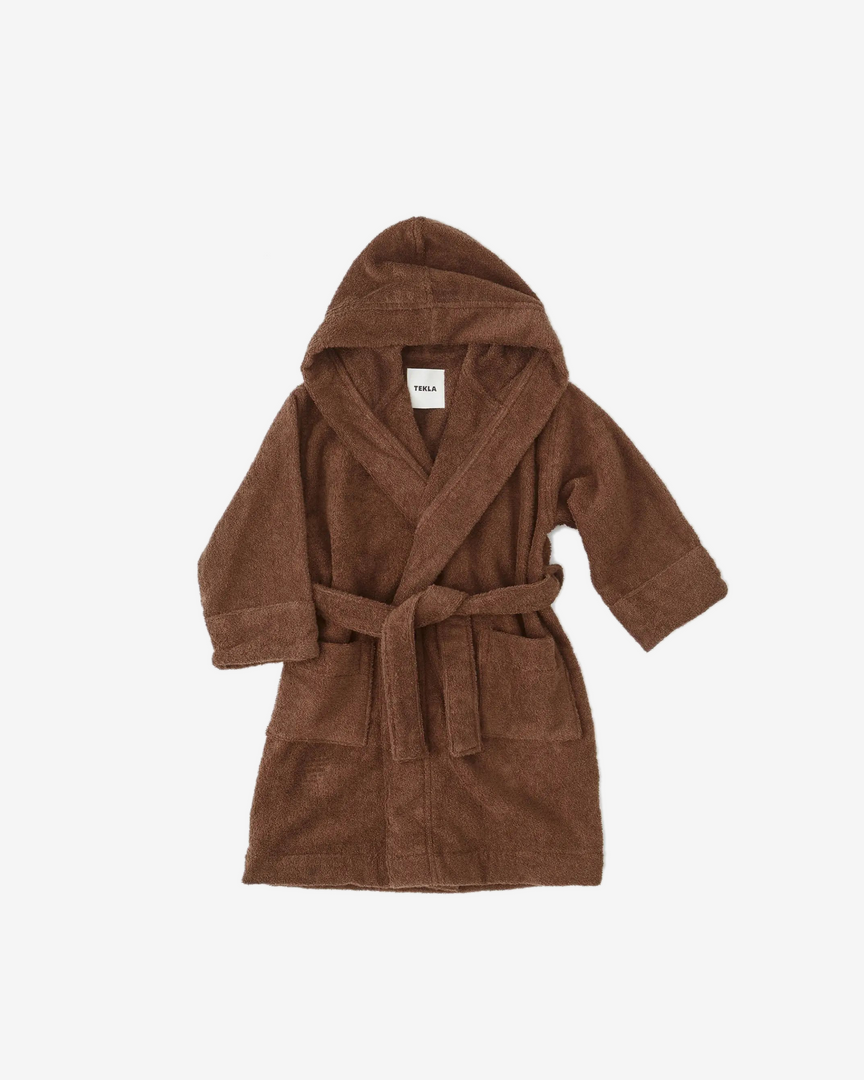 Tekla Towels & Bathroom Linen Kids Hooded Bathrobe - Kodiak Brown 1 Tekla Towels & Bathroom Linen Kids Hooded Bathrobe - Kodiak Brown