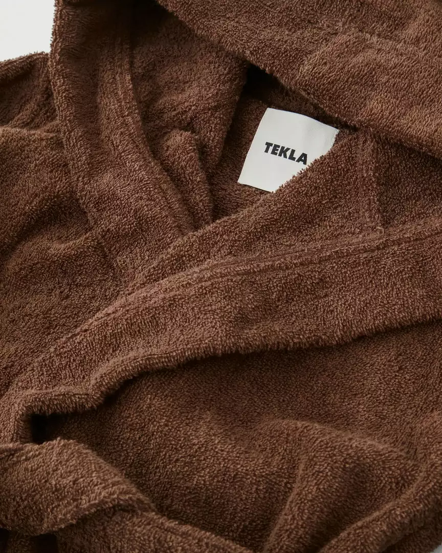 Tekla Towels & Bathroom Linen Kids Hooded Bathrobe - Kodiak Brown 2 Tekla Towels & Bathroom Linen Kids Hooded Bathrobe - Kodiak Brown
