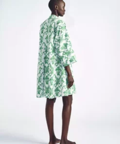 Emilia Wickstead Lowena Kaftan - Green Cherubs And Ribbon Fashion Jewellery
