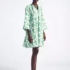 Emilia Wickstead Lowena Kaftan - Green Cherubs And Ribbon Fashion Jewellery