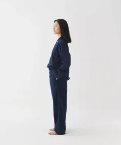 Tekla Poplin Sleep Pants - True Navy Fashion Jewellery