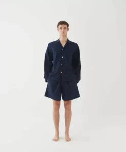 Tekla Poplin Sleep Shirt - True Navy 13 Tekla Poplin Sleep Shirt - True Navy