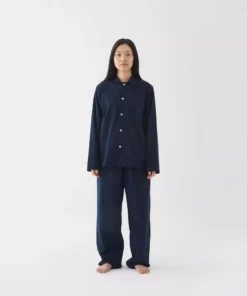 Tekla Poplin Sleep Shirt - True Navy 11 Tekla Poplin Sleep Shirt - True Navy