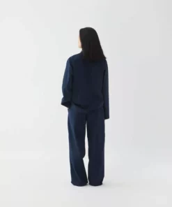 Tekla Poplin Sleep Shirt - True Navy 10 Tekla Poplin Sleep Shirt - True Navy