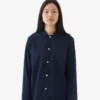 Tekla Poplin Sleep Shirt - True Navy