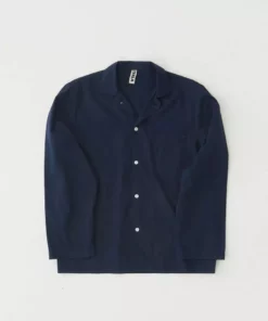 Tekla Poplin Sleep Shirt - True Navy