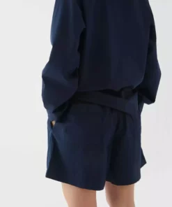 Tekla Poplin Sleep Shorts - True Navy Fashion Jewellery