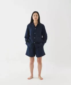 Tekla Poplin Sleep Shorts - True Navy Fashion Jewellery