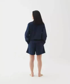 Tekla Poplin Sleep Shorts - True Navy Fashion Jewellery