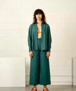 Penny Sage Fashion Jewellery Maryse Shirt - Bottle Poplin