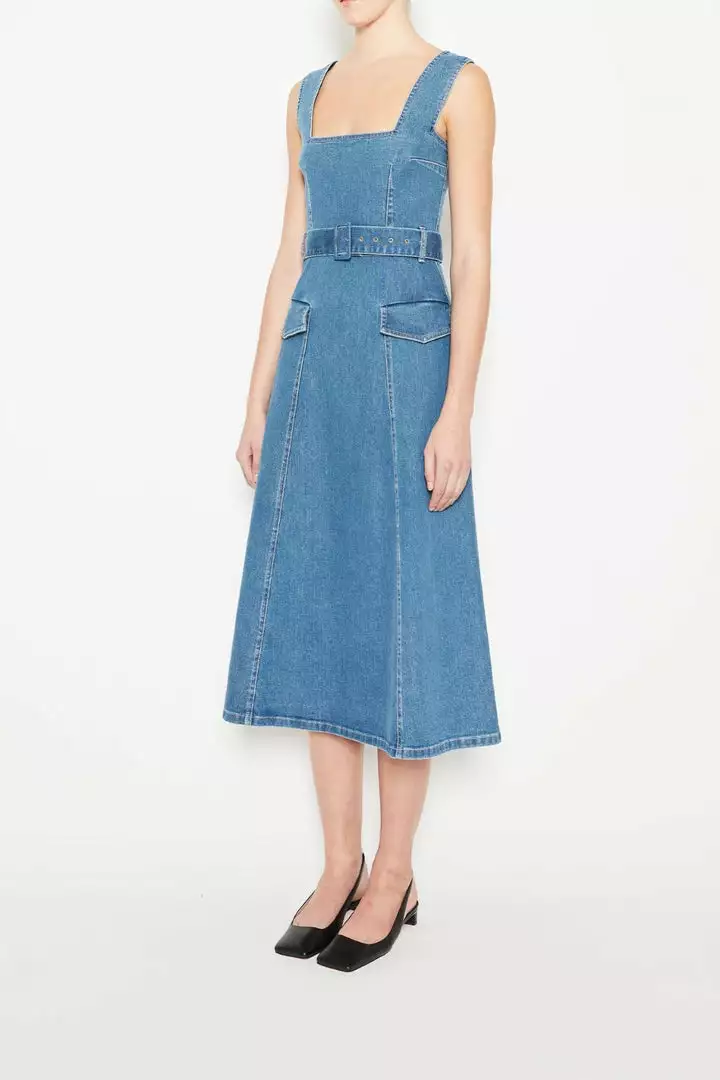 Emilia Wickstead Petra Denim Dress Fashion Jewellery 2 Emilia Wickstead Petra Denim Dress Fashion Jewellery