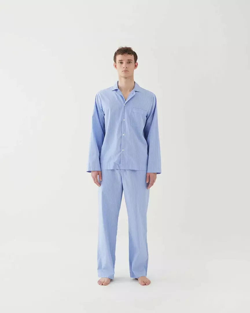 Tekla Dream Gifts For Her Poplin Sleep Shirt - Pin Stripes 3 Tekla Dream Gifts For Her Poplin Sleep Shirt - Pin Stripes