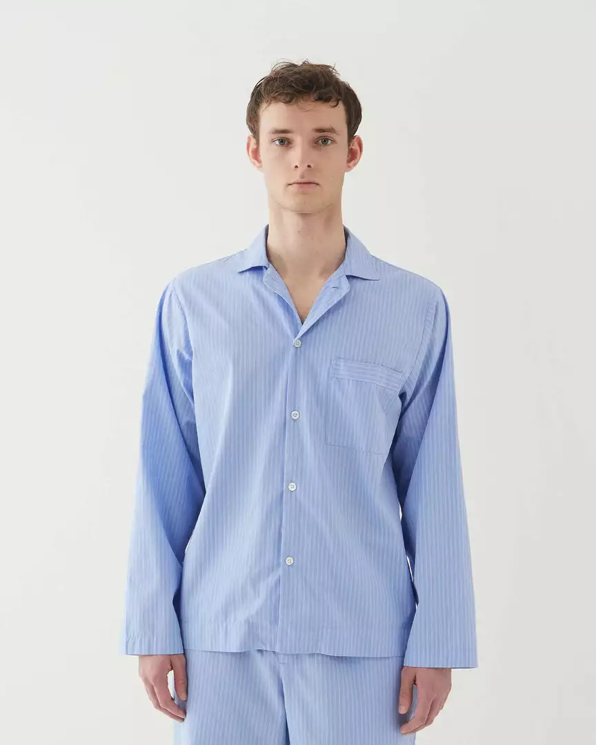 Tekla Dream Gifts For Her Poplin Sleep Shirt - Pin Stripes 5 Tekla Dream Gifts For Her Poplin Sleep Shirt - Pin Stripes