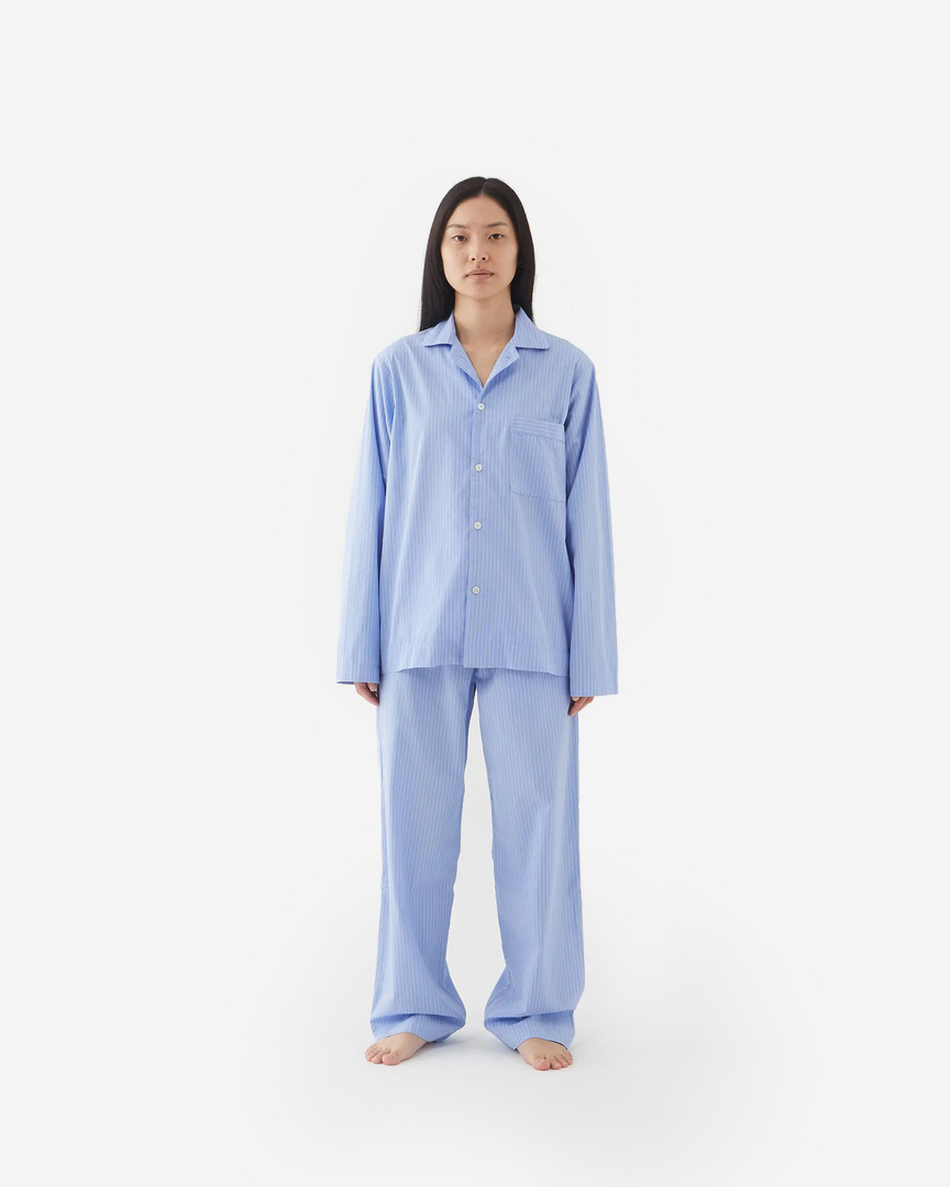 Tekla Dream Gifts For Her Poplin Sleep Shirt - Pin Stripes 1 Tekla Dream Gifts For Her Poplin Sleep Shirt - Pin Stripes