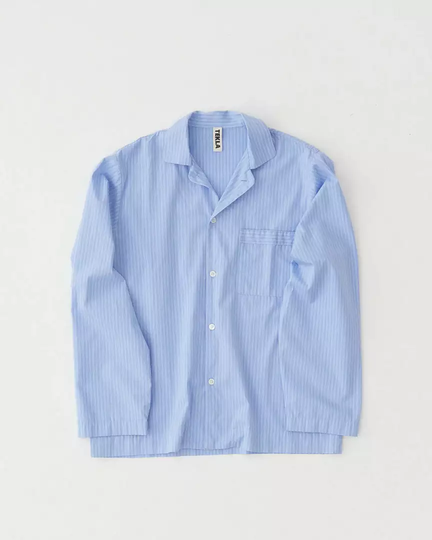 Tekla Dream Gifts For Her Poplin Sleep Shirt - Pin Stripes 6 Tekla Dream Gifts For Her Poplin Sleep Shirt - Pin Stripes