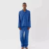 Tekla New Arrivals Poplin Sleep Shirt - Royal Blue
