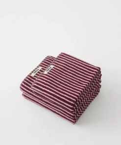Tekla Organic Cotton Towels - Red And Rose