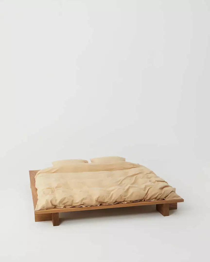 Tekla Cotton Percale Pillowcase - Sand Beige - Pair Home Living 3 Tekla Cotton Percale Pillowcase - Sand Beige - Pair Home Living