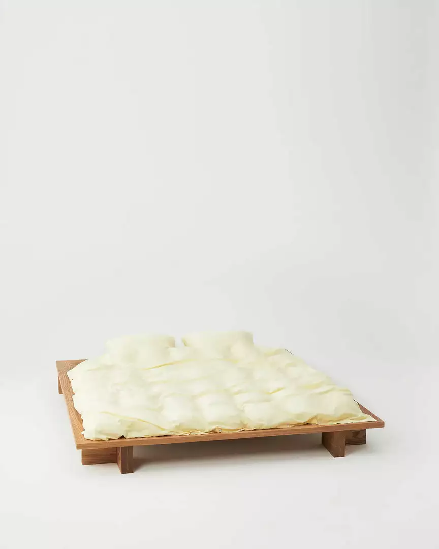 Tekla Home Living Cotton Percale Pillowcase - Sun Bleached Yellow - Pair 3 Tekla Home Living Cotton Percale Pillowcase - Sun Bleached Yellow - Pair